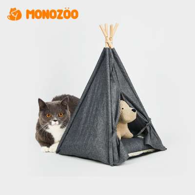 Best selling Designer Oxford Teepee Style Dog Cat Bed Pet Tent